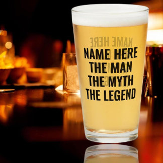 Personalised The Man The Myth The Legend Glass