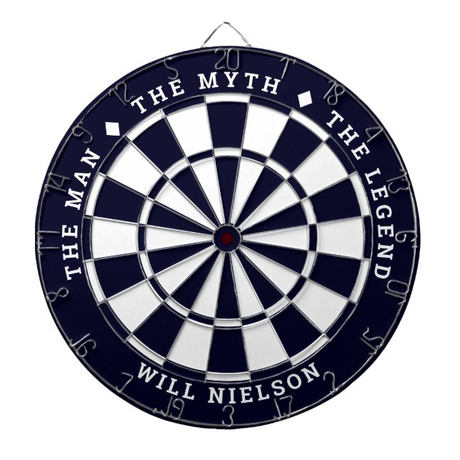 Personalised "The man, the myth, the legend" Name Dartboard (Front)