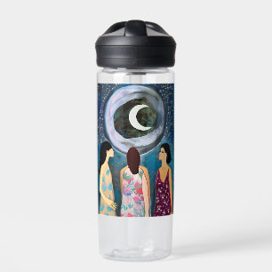Personalised The Moon Blessing Women Artwork Water Bottle