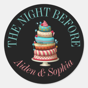 Personalised the night before stickers