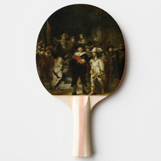 Personalised-The Night Watch-Rembrandt Ping Pong Paddle (Front)