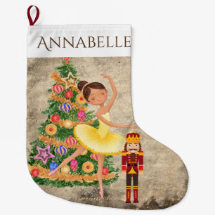 Personalised The Nutcracker Clara Ballet Holiday Large Christmas Stocking