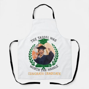 Personalised The Tassel Was Worth the Hassle Photo Apron