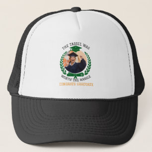 Personalised The Tassel Was Worth the Hassle Photo Trucker Hat