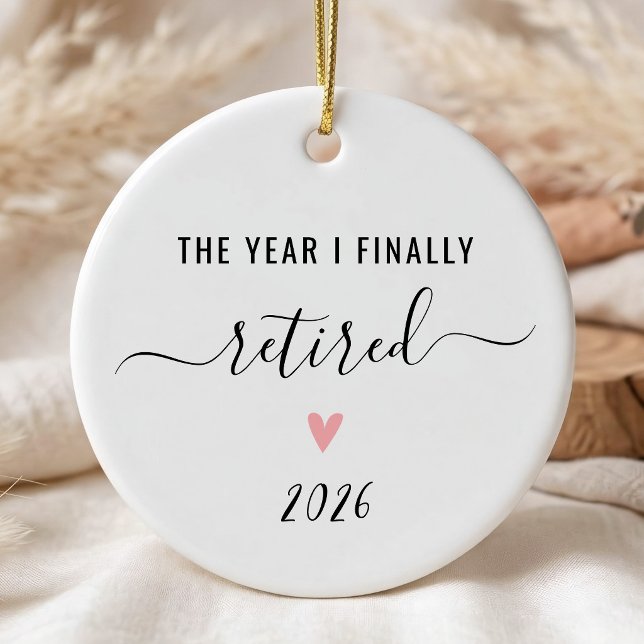 Personalised The Year I Finally Retired  Ceramic Ornament (Creator Uploaded)