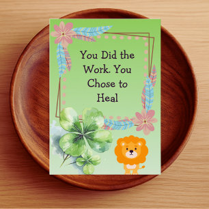 Personalised Therapist Client Green Eucalyptus  Thank You Card