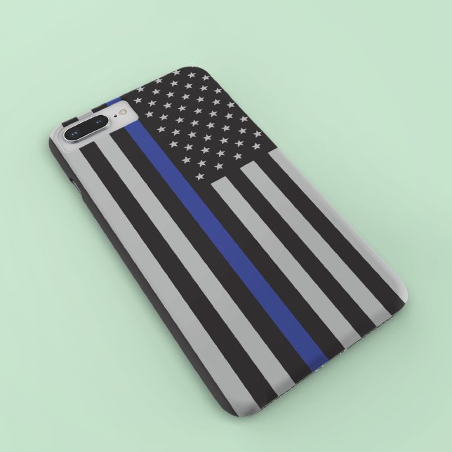 Personalised Thin Blue Line American Flag Case-Mate iPhone Case (Creator Uploaded)