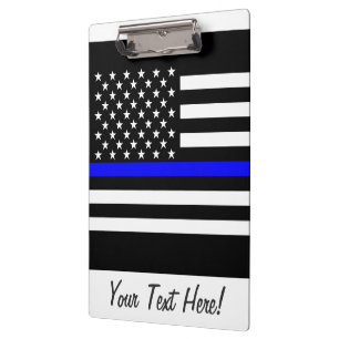 Personalised Thin Blue Line American Flag Clipboard