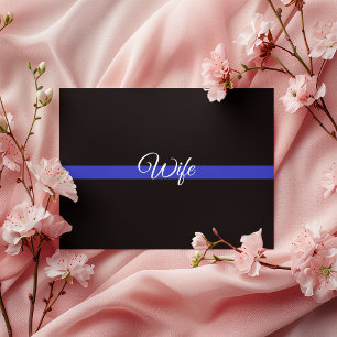 Personalised Thin Blue Line American Flag Postcard
