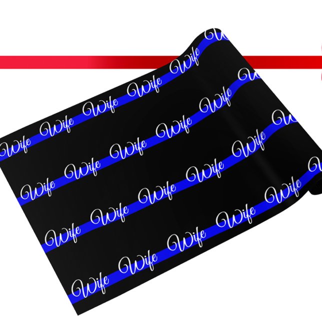 Personalised Thin Blue Line American Flag Wrapping Paper (Creator Uploaded)
