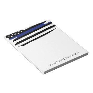 Personalised Thin Blue Line Police Officer Notepad