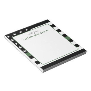 Personalised Thin Green Line Flag Military Notepad