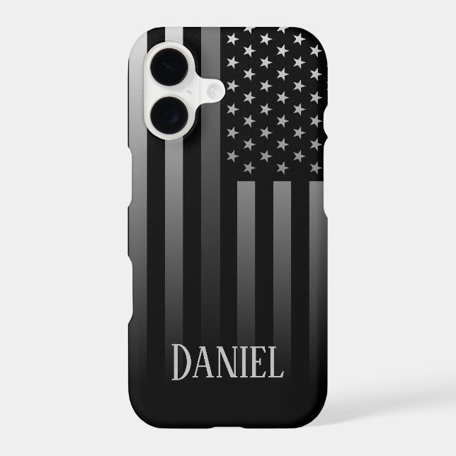 Personalised Thin Grey Line Flag (Back)