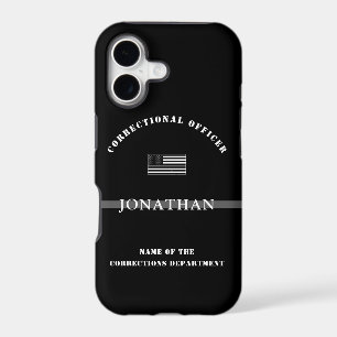 Personalised Thin Silver Line Corrections Officer