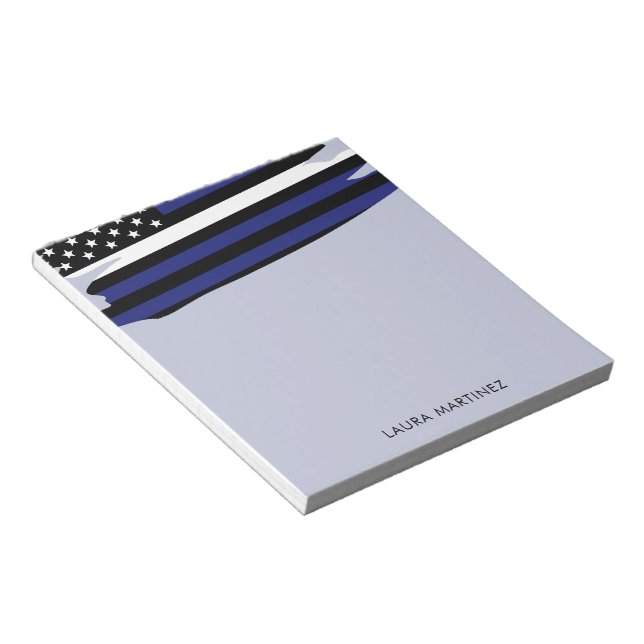 Personalised Thin White Line EMT EMS Paramedic Notepad (Angled)