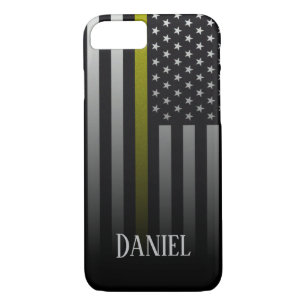 Personalised Thin Yellow Line Flag iPhone 8/7 Case