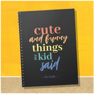 Personalised Things My Kid Said Notebook