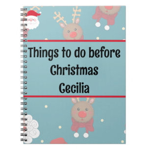 Personalised "Things to do before Christmas" Notebook