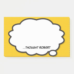 Personalised Think Bubble Fun Comic Book Post-it Notes
