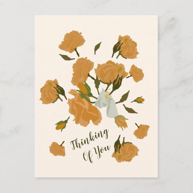 Personalised Thinking of You Vintage Bouquet Card  (Front)