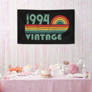 Personalised Thirty vintage 30th birthday party Banner