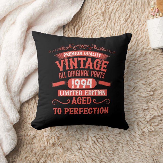 Personalised thirty vintage 30th birthday party cushion (Blanket)