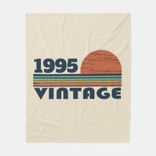 Personalised thirty vintage 30th birthday party fleece blanket