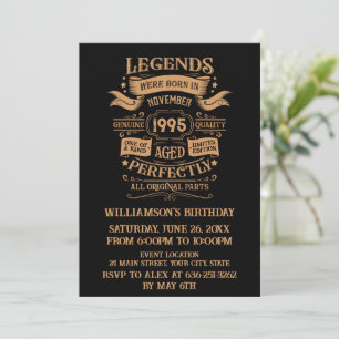 Personalised Thirty vintage 30th birthday party Invitation