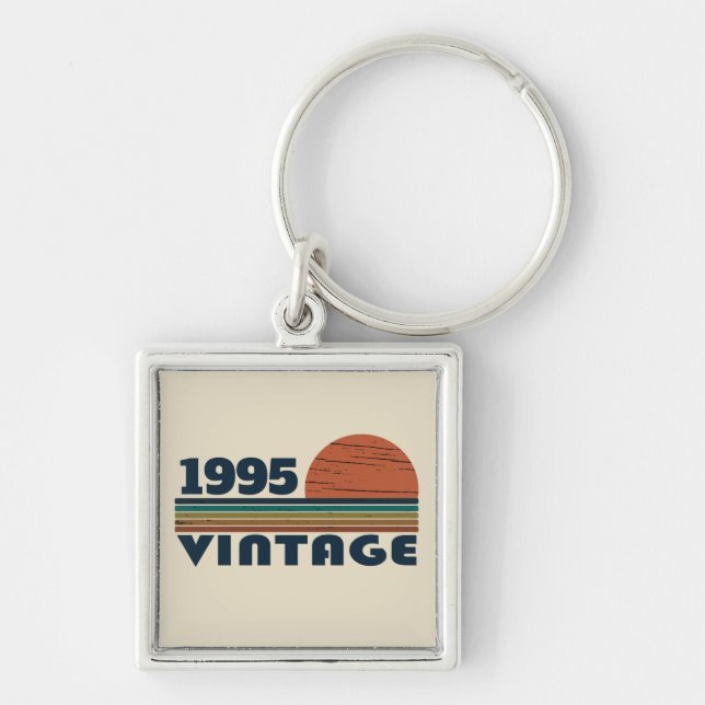 Personalised thirty vintage 30th birthday party key ring (Front)