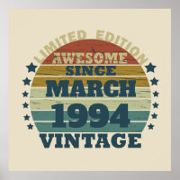 Personalised Thirty vintage 30th birthday party