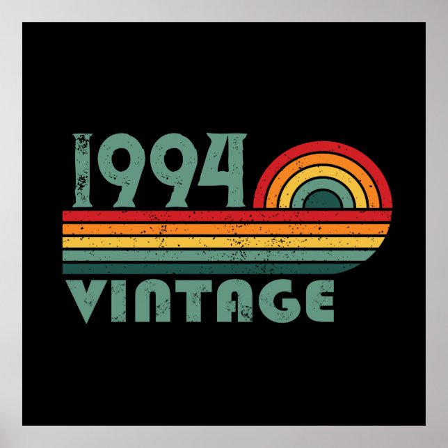 Personalised Thirty vintage 30th birthday party Poster (Front)