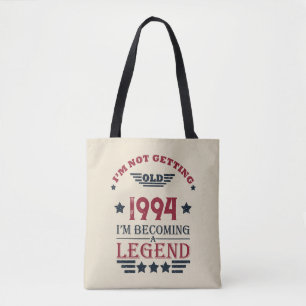 Personalised thirty vintage 30th birthday party tote bag