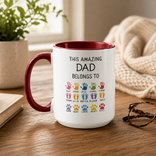 Personalised This Amazing Dad Belongs To Custom Mug