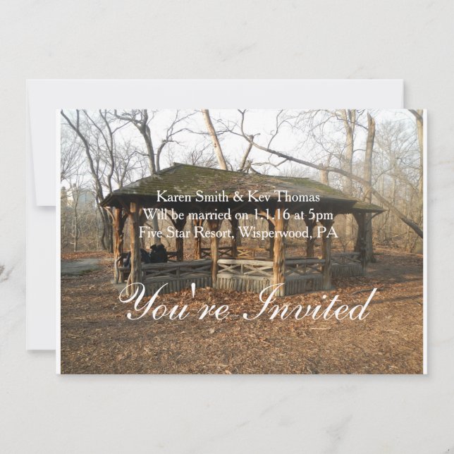 Personalised this Beautiful Rustic Invitation (Front)