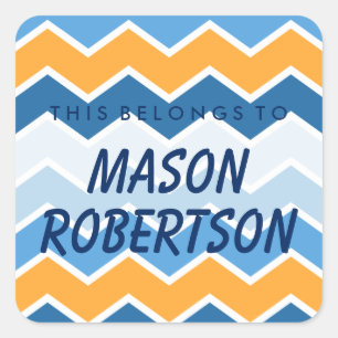 Personalised This Belongs To Square Sticker