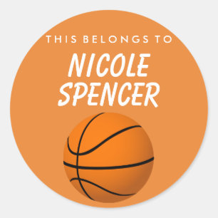 Personalised This Belongs To Sticker - Basketball