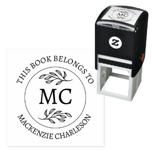 Personalised This Book Belongs To Book Lovers Self-inking Stamp