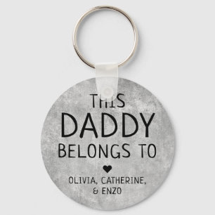 Personalised This Daddy Belongs To Father's Day Ke Key Ring