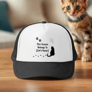 Personalised This Human Belongs To Cat Cap