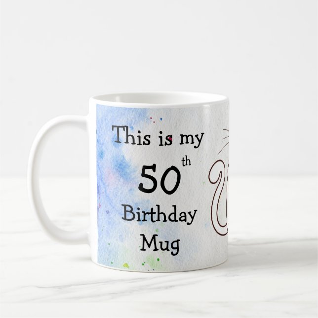 Personalised This is my 50th Birthday  Coffee Mug (Left)