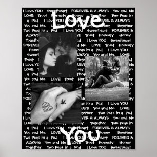 Personalised this "Love You" Couple's Photo Poster
