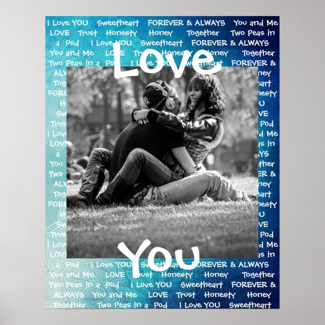 Personalised this "Love You" Couple's Poster (Front)
