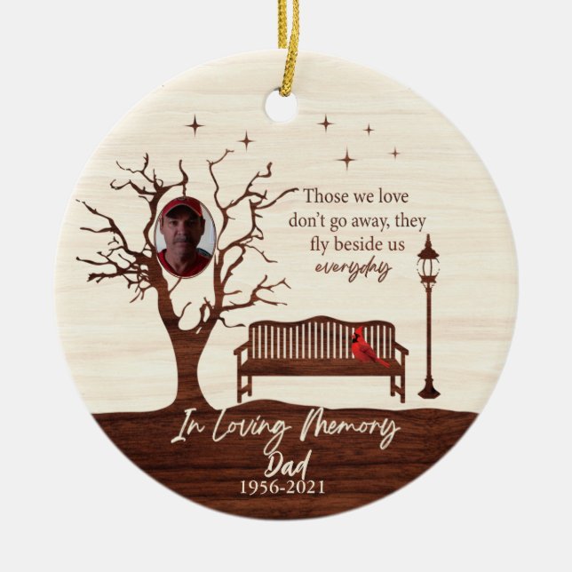Personalised Those We Love/Dad Christmas Ornament (Front)