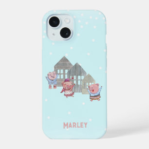 Personalised Three Little Pigs with their Homes iPhone 15 Case