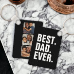 Personalised Three Photo and Text Key Ring<br><div class="desc">Design your own easy to make Personalised keychain,  perfect for Fathers Day with best dad ever on the back,  or change it to suit your requirements  - add your own photo and text to this unique gift idea</div>