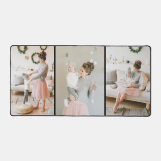 Personalised Three Photo Desk Mat