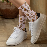 Personalised Three-Photo Face Socks | Custom Gift