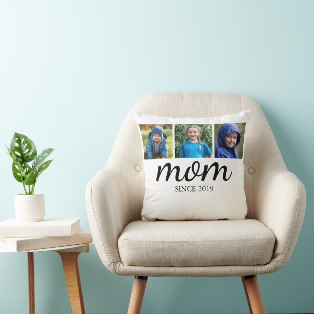 Personalised Three Photo Mum Cushion (Chair)
