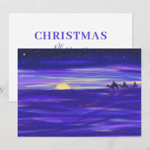 Personalised Three Wise Men watercolor Holiday Card
