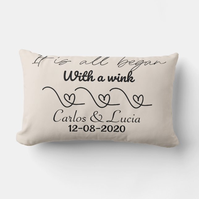 Personalised Throw Pillow for couples Partners (Front)